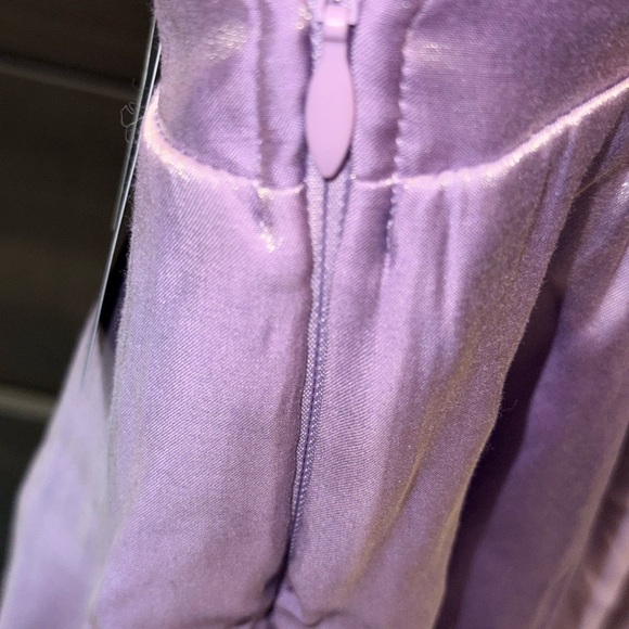 NWT Fashion Nova Shimmering Lavender Fit and Flare Mini Dress - Picture 5 of 11